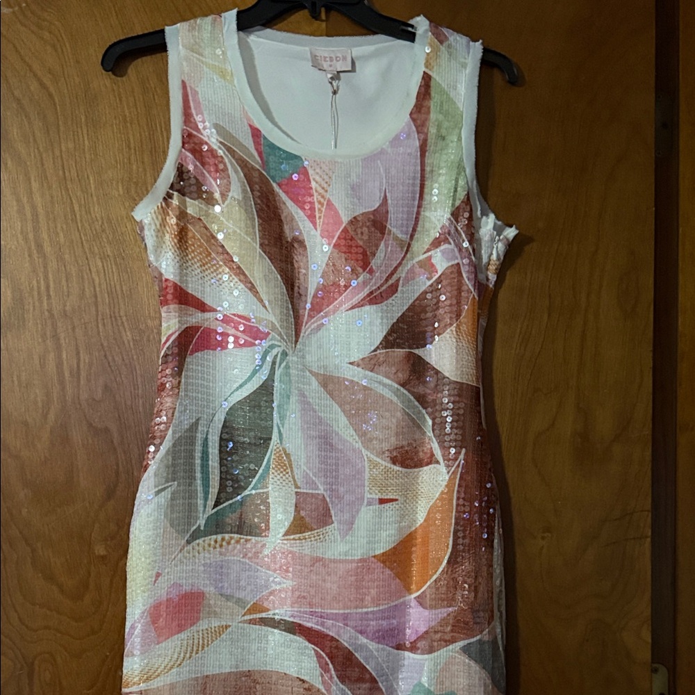 Sequin Floral Dress